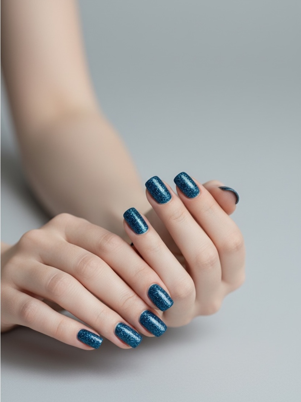 Color Street Dallas Darling Blue Glitter Nail Polish Strips New